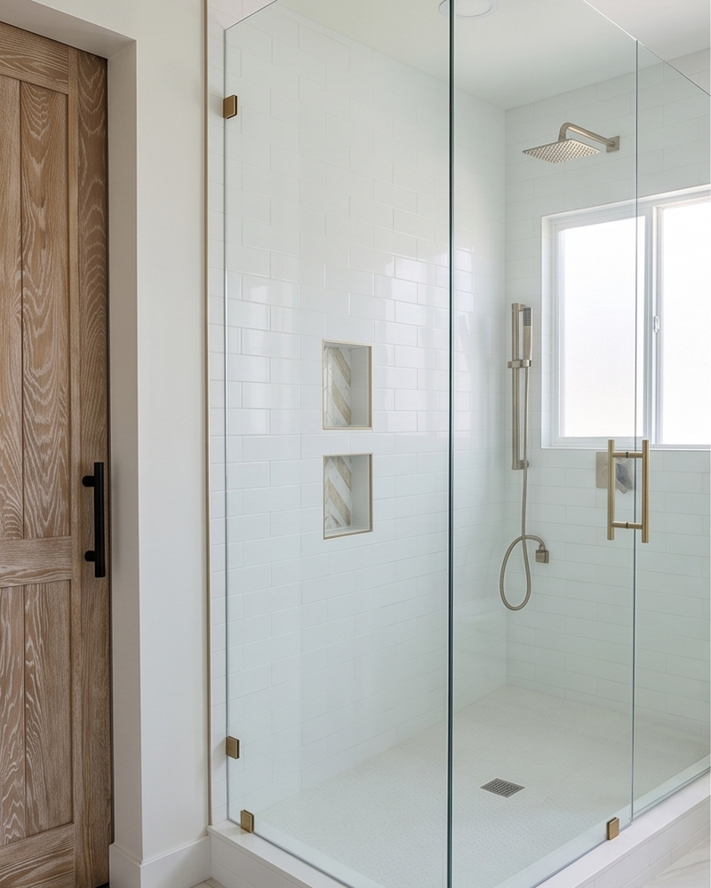 Luxury bathroom shower remodel - Studio City