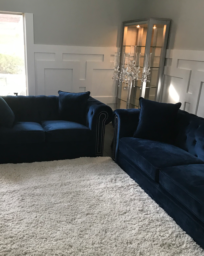 Completed wainscotting remodel - living room