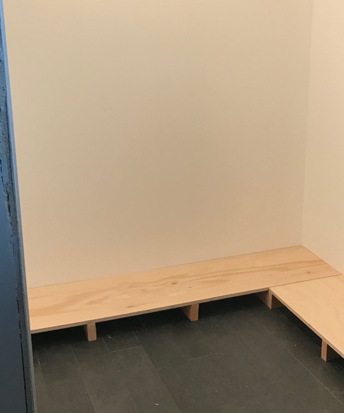 Walk-in closet framing stage